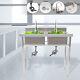 2 Compartment Commercial Sink Restaurant Kitchen Utility Sink Stainless Steel