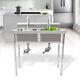 2 Compartment Commercial Sink With Double Faucet Restaurant Sink Stainless Steel