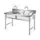 2 Compartment Nsf Stainless Steel Commercial Kitchen Prep & Utility Sink