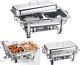 2 Pans Chafing Dish Set Stainless Steel 8.5l Party Cater Food Warmer Fuel New
