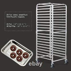 20 Pan Commercial Aluminum End Load Restaurant Bakery Bun / Sheet Pan Speed Rack