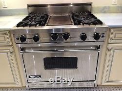 2006 36 VIKING PROFESSIONAL GAS RANGE 4 BURNERS With CENTRAL GRIDDLE EXCELLANT