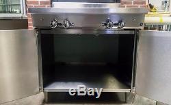 2014 Montague 36-5a 36 Heavy Duty Gas Range With (4) 18 Burners & Cabinet Base