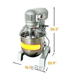 20Qt 2HP Commercial Dough Food Mixer Gear Driven Bakery Blender AdjustableSpeed