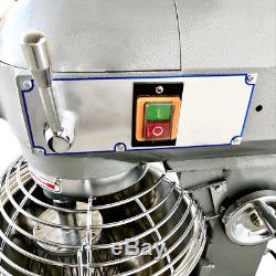 20Qt 2HP Commercial Dough Food Mixer Gear Driven Bakery Blender AdjustableSpeed