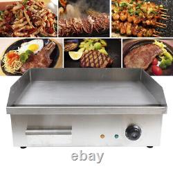 22 Commercial Electric Griddle Cooktop Flat Top Plate Grill BBQ 3KW Easy Clear