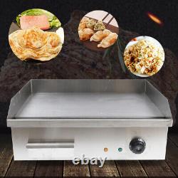 22 Commercial Electric Griddle Flat Top Grill Hot Plate BBQ Countertop 3000W US