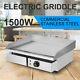 22 Electric Countertop Griddle Flat Top Commercial Restaurant Grill Bbq 1500w