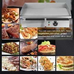 22 Electric Countertop Griddle Flat Top Commercial Restaurant Grill BBQ 1500W