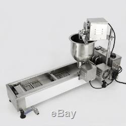 220V Commercial Automatic Donut Maker Making Machine, Wide Oil Tank, 3 Sets Mold