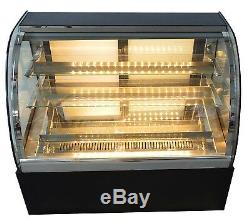 220V Countertop Refrigerated Cake Showcase Commercial Diamond Glass Display Case