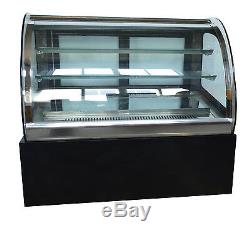 220V Countertop Refrigerated Cake Showcase Commercial Diamond Glass Display Case
