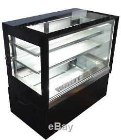 220V Glass Countertop Refrigerated Cake Pie Showcase Bakery Display Case Cabinet