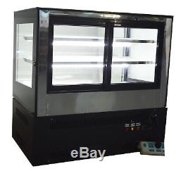 220V Glass Countertop Refrigerated Cake Pie Showcase Bakery Display Case Cabinet