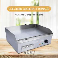 22INCH Commercial Electric Countertop Grill Griddle Flat Top Hot Plate BBQ 3000W