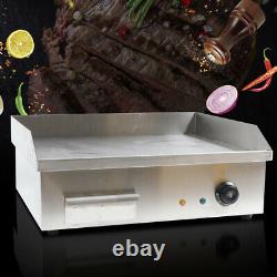 22INCH Commercial Electric Countertop Grill Griddle Flat Top Hot Plate BBQ 3000W