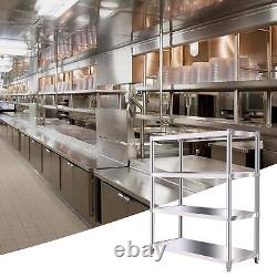 23.6x15.7 Stainless Steel Work Table 3 Shelves Commercial Kitchen Food Prep