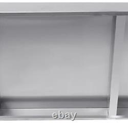 23.6x15.7 Stainless Steel Work Table 3 Shelves Commercial Kitchen Food Prep