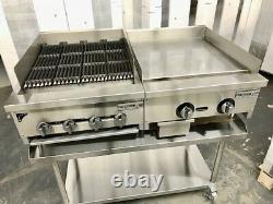 24 Char Broiler 2' Grill Flat Griddle Package New Heavy Duty char Gill