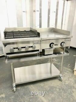24 Char Broiler 2 Grill Flat Griddle Package New Heavy Duty char Gill