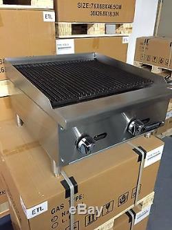 24 Char Broiler Radiant 2 GRILL COMMERCIAL RESTAURANT HEAVY DUTY NAT LP GAS NEW