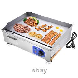 24 Electric Countertop Griddle Flat Top Commercial Restaurant BBQ Grill 2500W