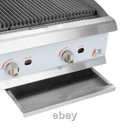24 Natural Gas Radiant Commercial Restaurant Kitchen Countertop Charbroiler