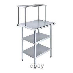 24 in. X 30 in. Stainless Steel Table with 2 Undershelves and Single Overshelf