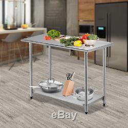 24 x 48 Commercial Stainless Steel Work Table Food Prep Kitchen Restaurant
