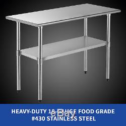 24 x 48 Commercial Work Food Prep Table Stainless Steel Kitchen Restaurant