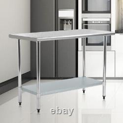 24 x 48 Stainless Steel Kitchen Work Table Commercial Restaurant Table