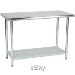 24 x 48 Stainless Steel Work Prep Table With Undershelf Kitchen Restaurant House