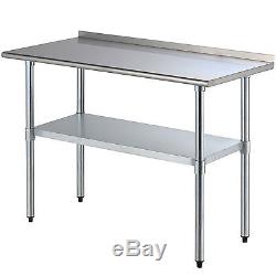 24 x 48 Work Prep Table Stainless Steel Kitchen Restaurant Storage Shelf