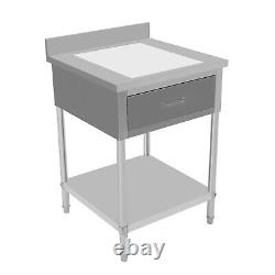 2424'' Commercial Stainless Steel Kitchen Prep Work Table with Backsplash