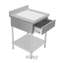 24x24in Commercial Kitchen Stainless Steel Work Table Food Prep Table Equipment