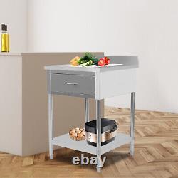 24x24in Commercial Stainless Steel Work Table Kitchen Equipment Food Prep Table