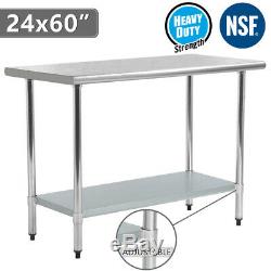 24x60 Stainless Steel NSF Food Prep & Work Table Kitchen Restaurant withShelf