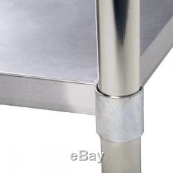 24x60 Stainless Steel Work table with Backsplash Kitchen Restaurant table EB