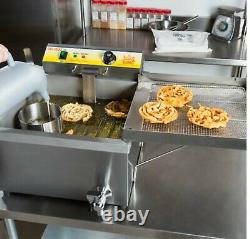 25 lb Funnel Cake Donut Elephant Ear Deep Fryer 120V Commercial Restaurant NSF