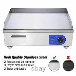 2500W 24 Electric Countertop Griddle Flat Top Commercial Restaurant BBQ Gr