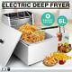 2500w 6l Electric Deep Fryer Commercial Tabletop Restaurant Frying Basket Scoop