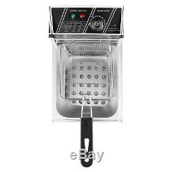 2500W 6L Electric Deep Fryer Commercial Tabletop Restaurant Frying Basket Scoop