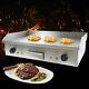28.6 Electric Countertop Griddle Flat Top Commercial Bbq Grill Non-stick 4400w