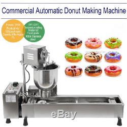 3 Mold Commercial Donut Fryer Maker Automatic Donut Making Machine Wide Oil Tank