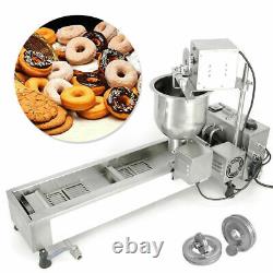 3 Sets Commercial Automatic Donut Fryer Maker Machine Wide Oil Tank Free Mold