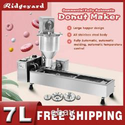 3 Sets Mold Commercial Automatic Donut Maker Making Machine Wide Oil Tank US