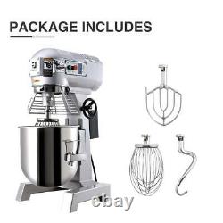 3 Speed Commercial Dough Food Mixer 600W 4/5P 15Qt Stainless Steel Pizza Bakery