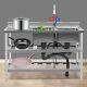 3 Tier Commercial Restaurant Sink Stainless Steel Kitchen Sink Withfaucet 2 Sinks