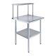 30 In. X 30 In. Stainless Steel Table With 12 In. Wide Single Tier Overshelf