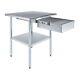 30 In. X 30 In. Stainless Steel Table With Drawer